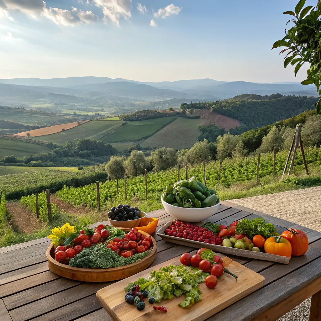 A scenic view of a vegan culinary journey